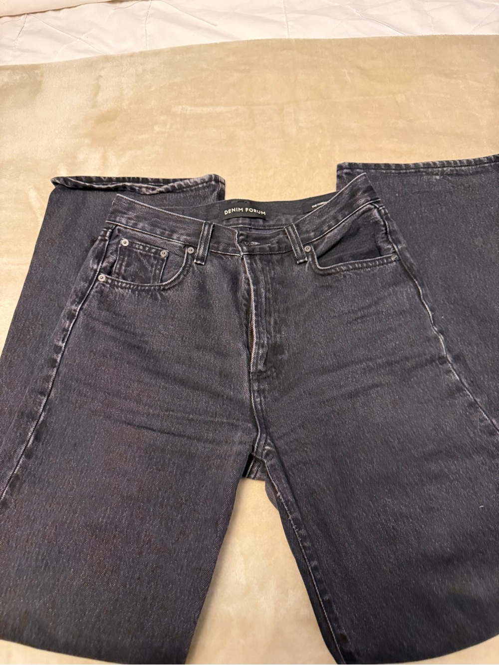 Aritzia Denim Forum Washed Black High-Rise Wide Leg Jeans - Picture 3 of 6